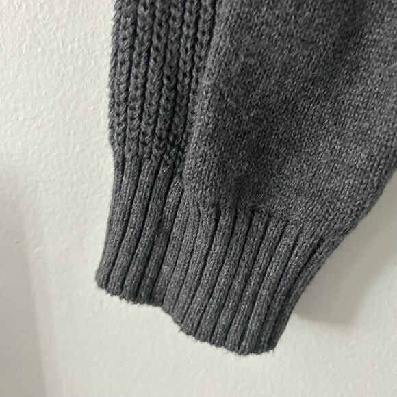 Flag & Anthem Men's Hooded Dark Gray Three Button Sweater M Medium New - Picture 6 of 9